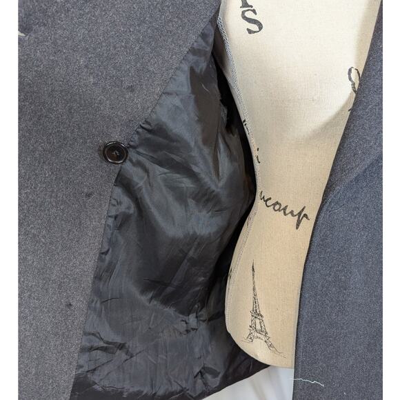 J. Percy Double Breasted Peacoat Gray Size 10 - Picture 12 of 16